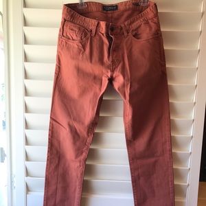 SCOTCH & SODA slim fit salmon pants.